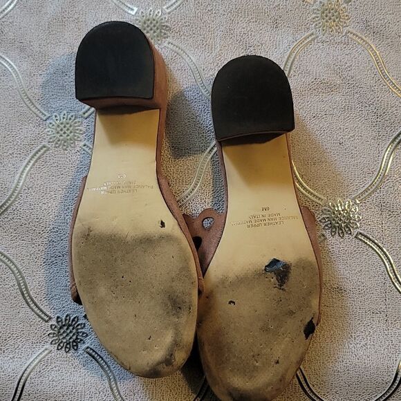 Coach and Four Rahel Antique rose dusty pink laser cut sandals - Picture 6 of 8